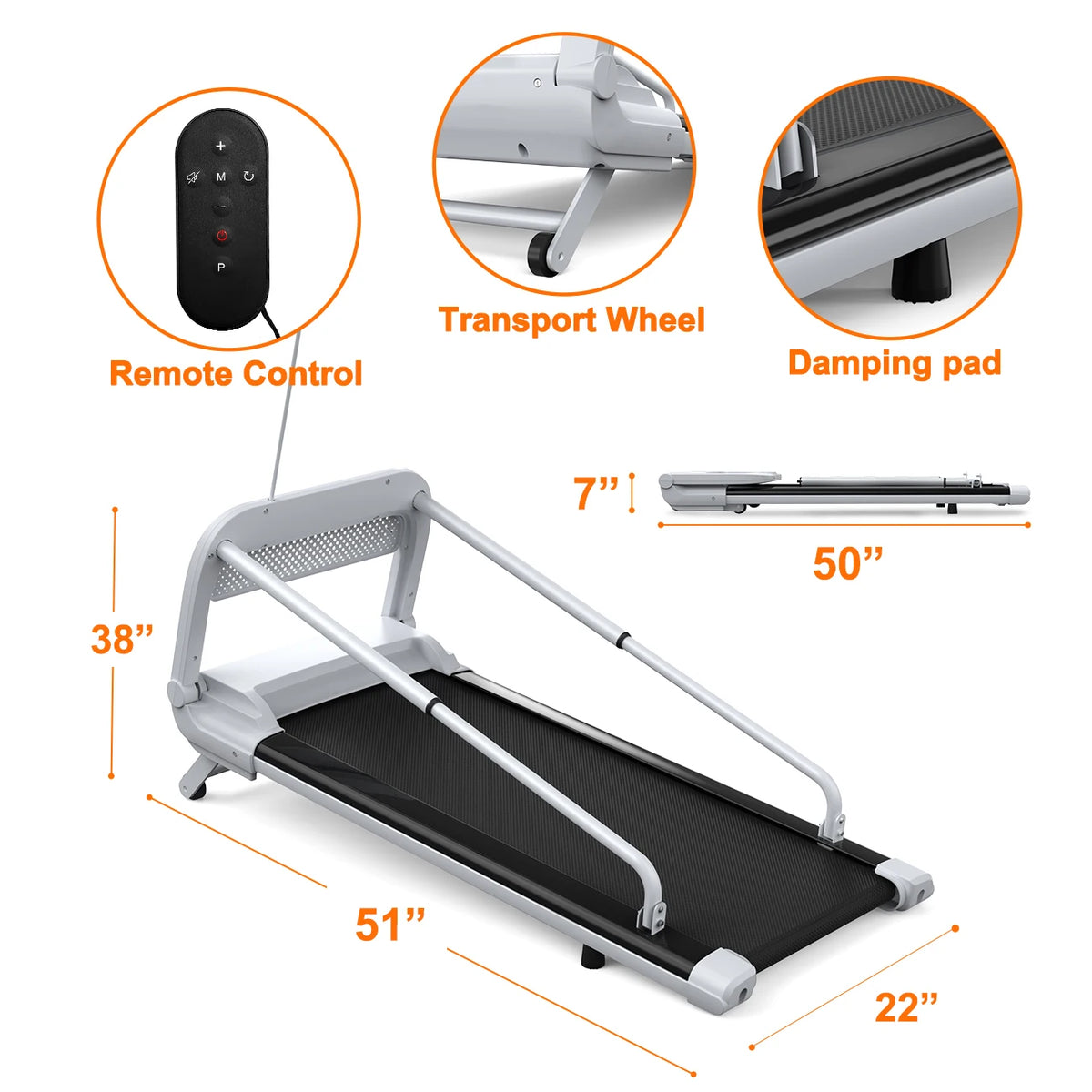 New Quiet Smart Pet Treadmill, Adjustable Speed, 2.5HP Powerful Motor, Foldable Space Saving Design, Indoor Dog Exercise Machine for Small Medium Dogs Home Fitness Training