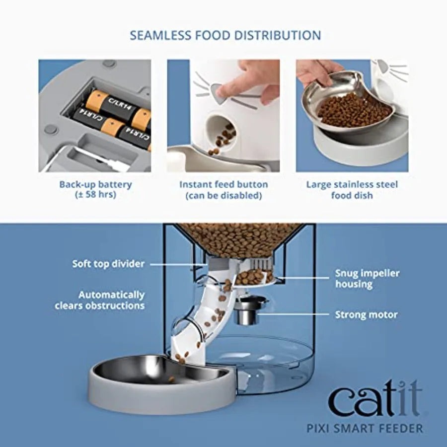 Automatic Cat Food Dispenser With WiFi Timer And Display