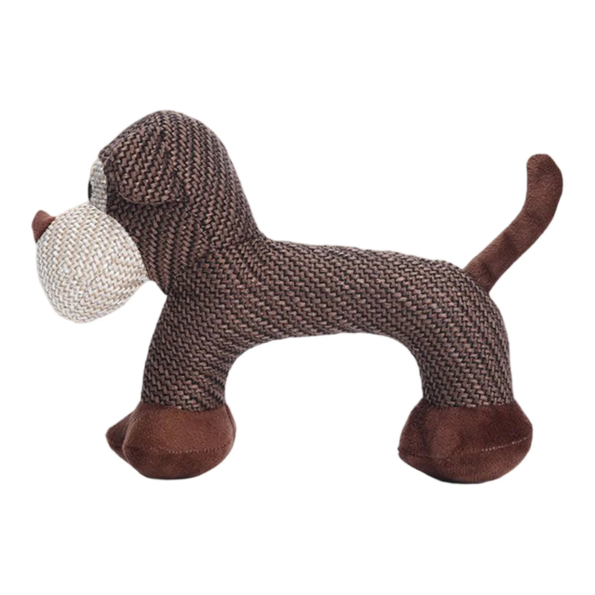 Interactive Squeak Puppy Plush Linen Dog Toy