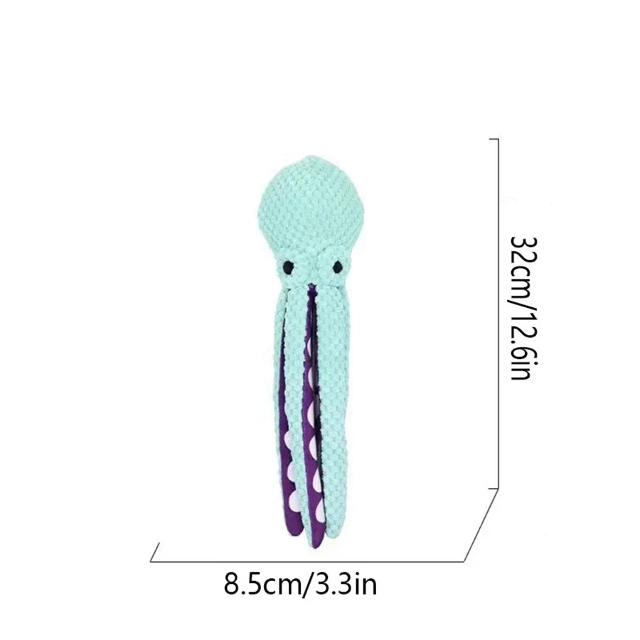 Plush Octopus Dog Toy For Boredom Relief Interactive Sound