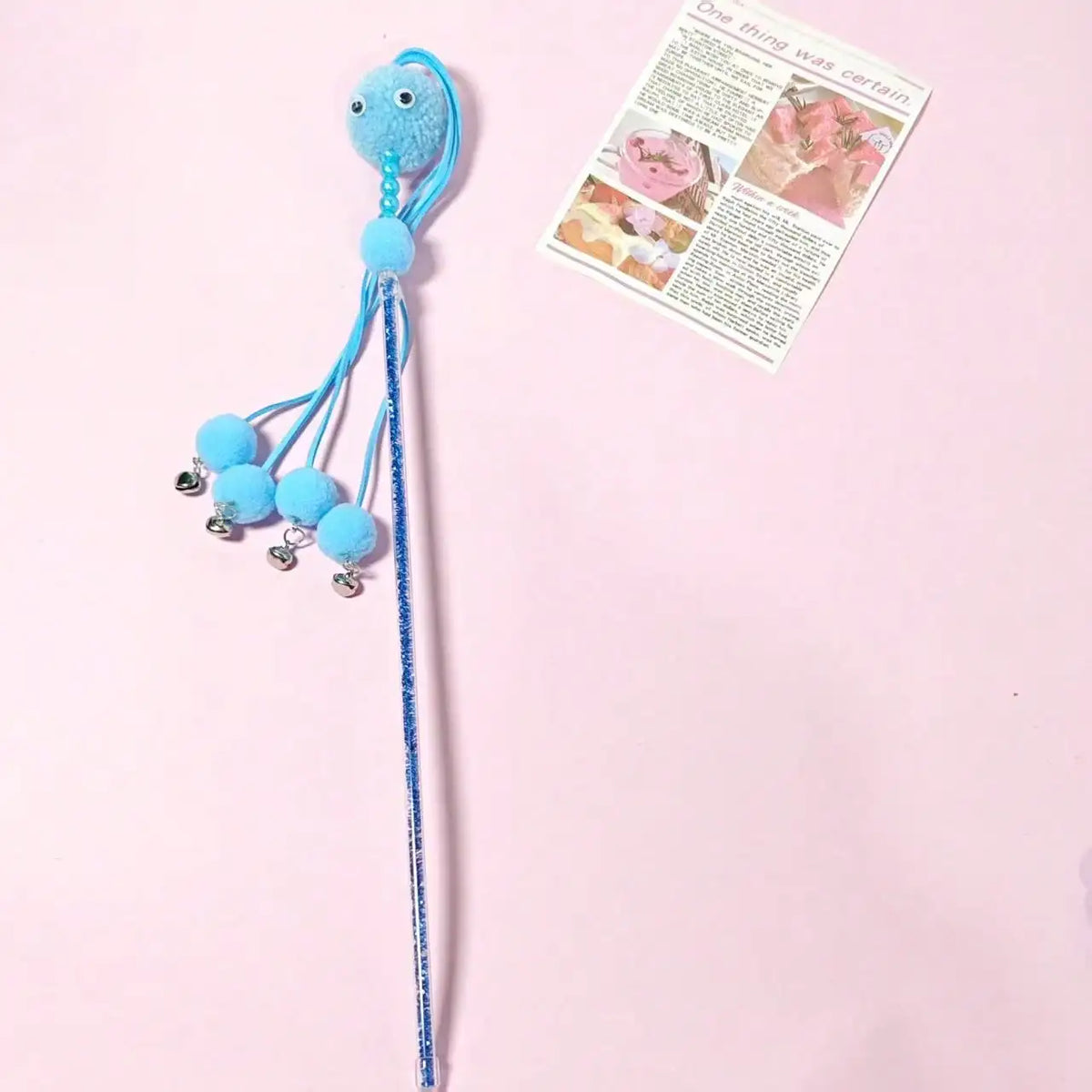 Premium Fleece Fairy Cat Teaser Wand For Interactive Play Time