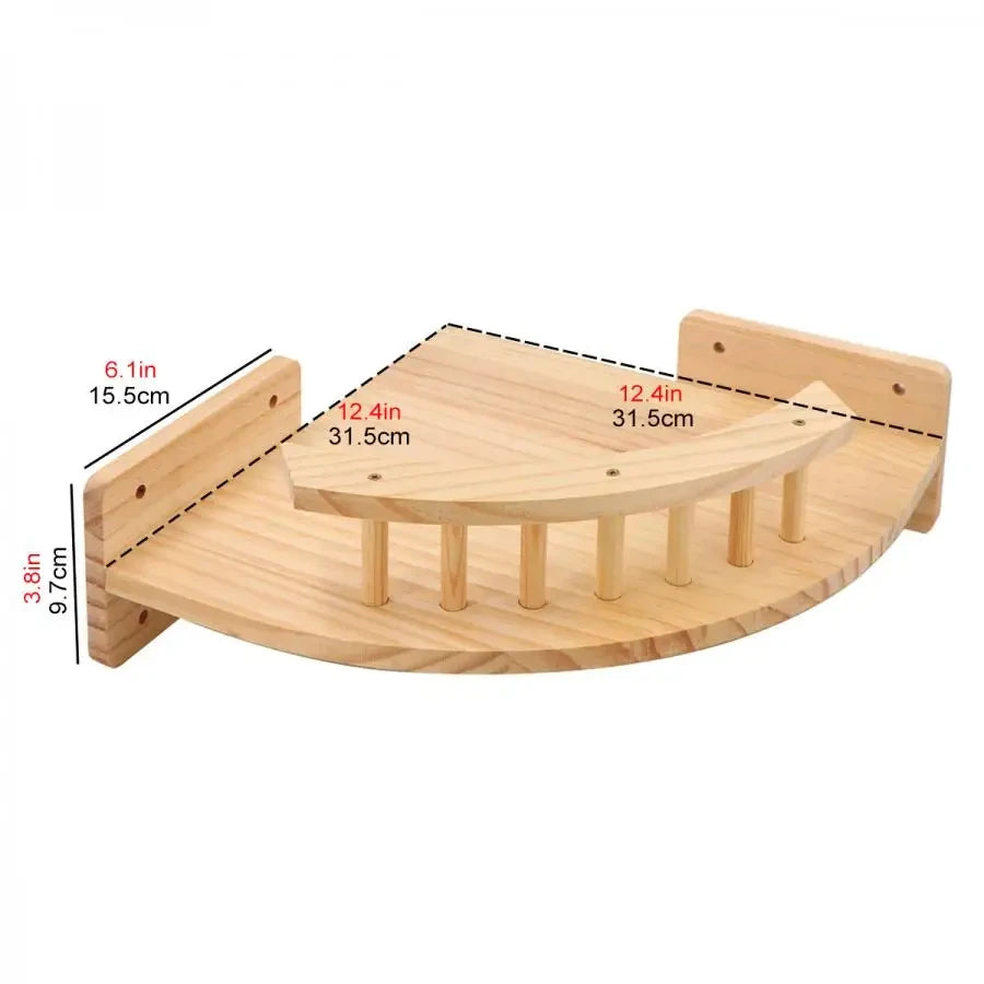 CWV 3Pcs Corner Hammock Cat Tree With Steps