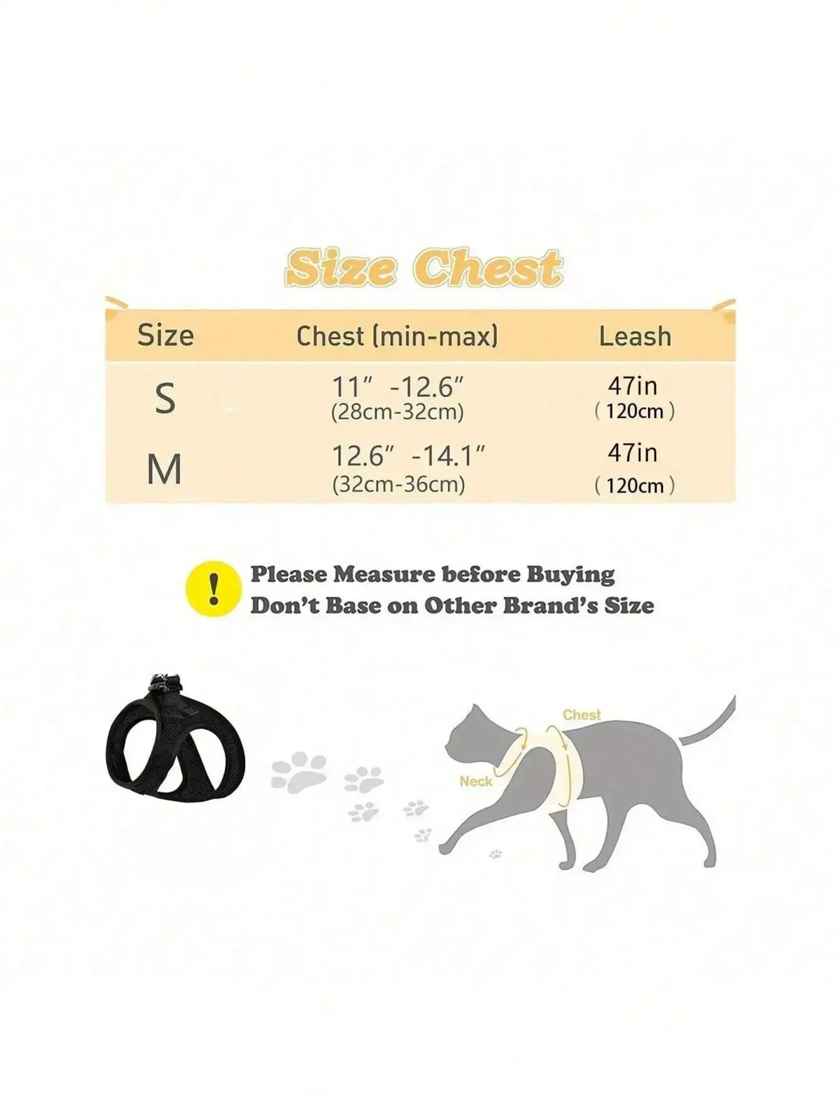 Breathable Chest And Back Strap For Dogs And Cats