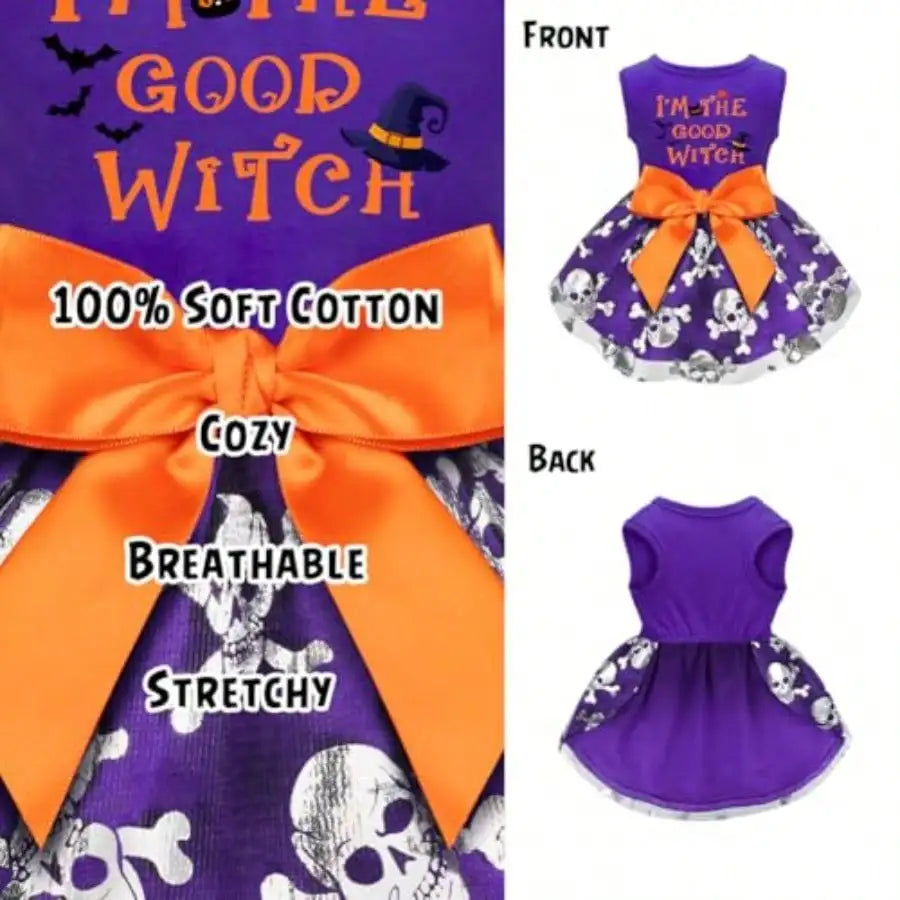 Dog Halloween Costumes Dog Dress Halloween Costumes For Dogs Funny Puppy Dress With Bow For Dogs Pumpkin Witch Bat Pet Costume