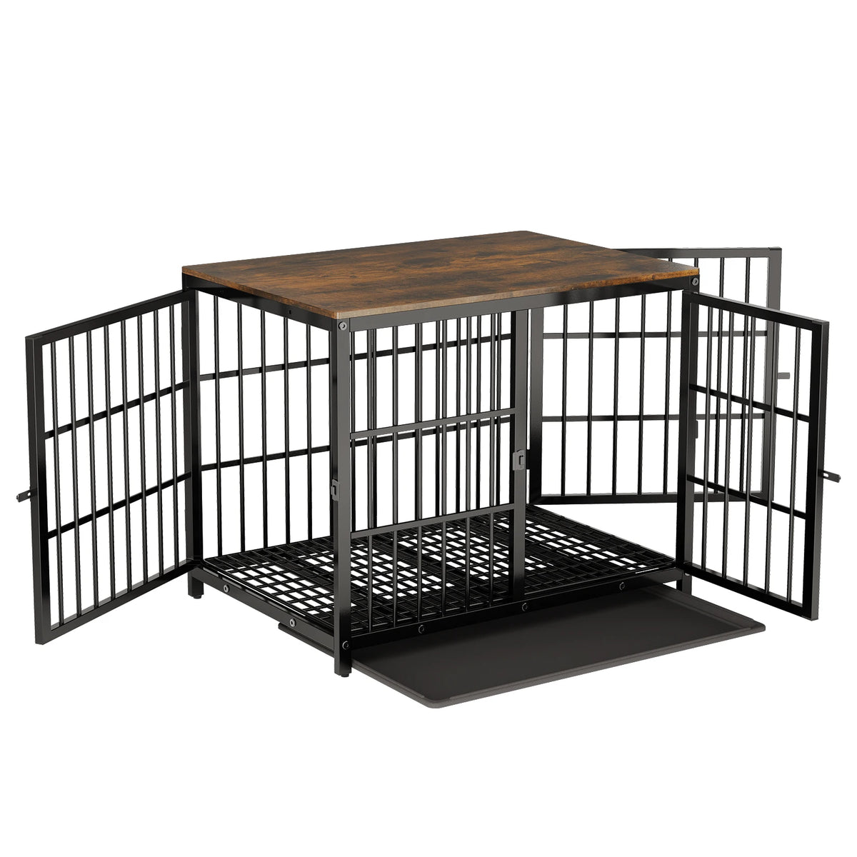 BINGOPAW Heavy Duty Dog Kennel End Table Cage With Doors
