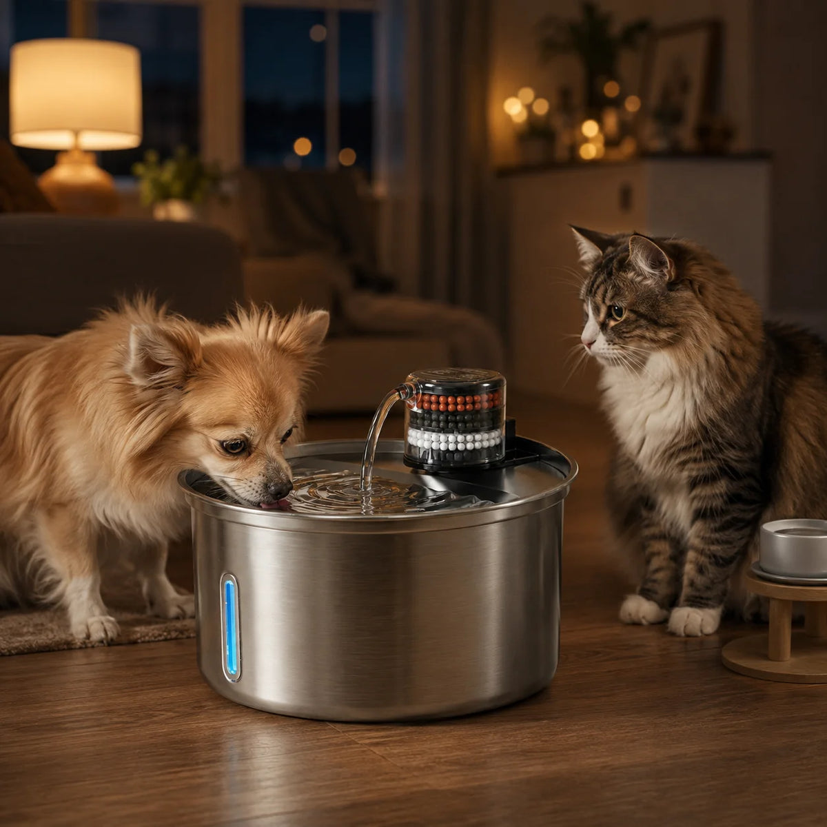 Automatic Stainless Steel Pet Water Fountain for Cats and Dogs