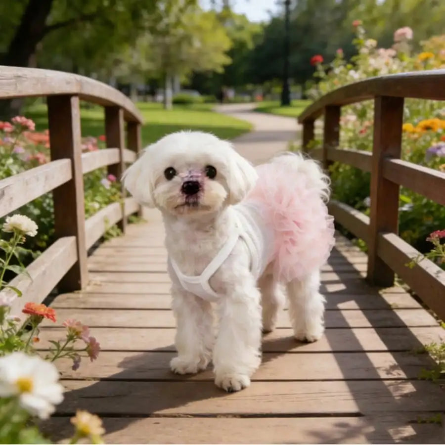 Elegant Ballet Tulle Dress for Small Dogs and Cats