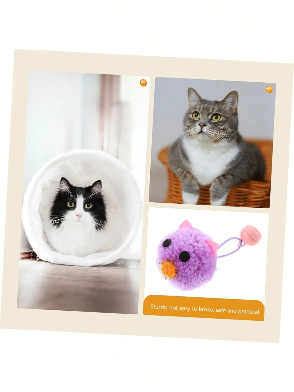 Cat Toys Set Plush Balls With Bell And Mouse Toys
