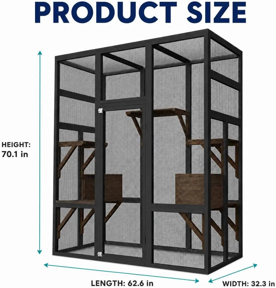 HiMISS Large Wooden Outdoor Catio With UV Roof