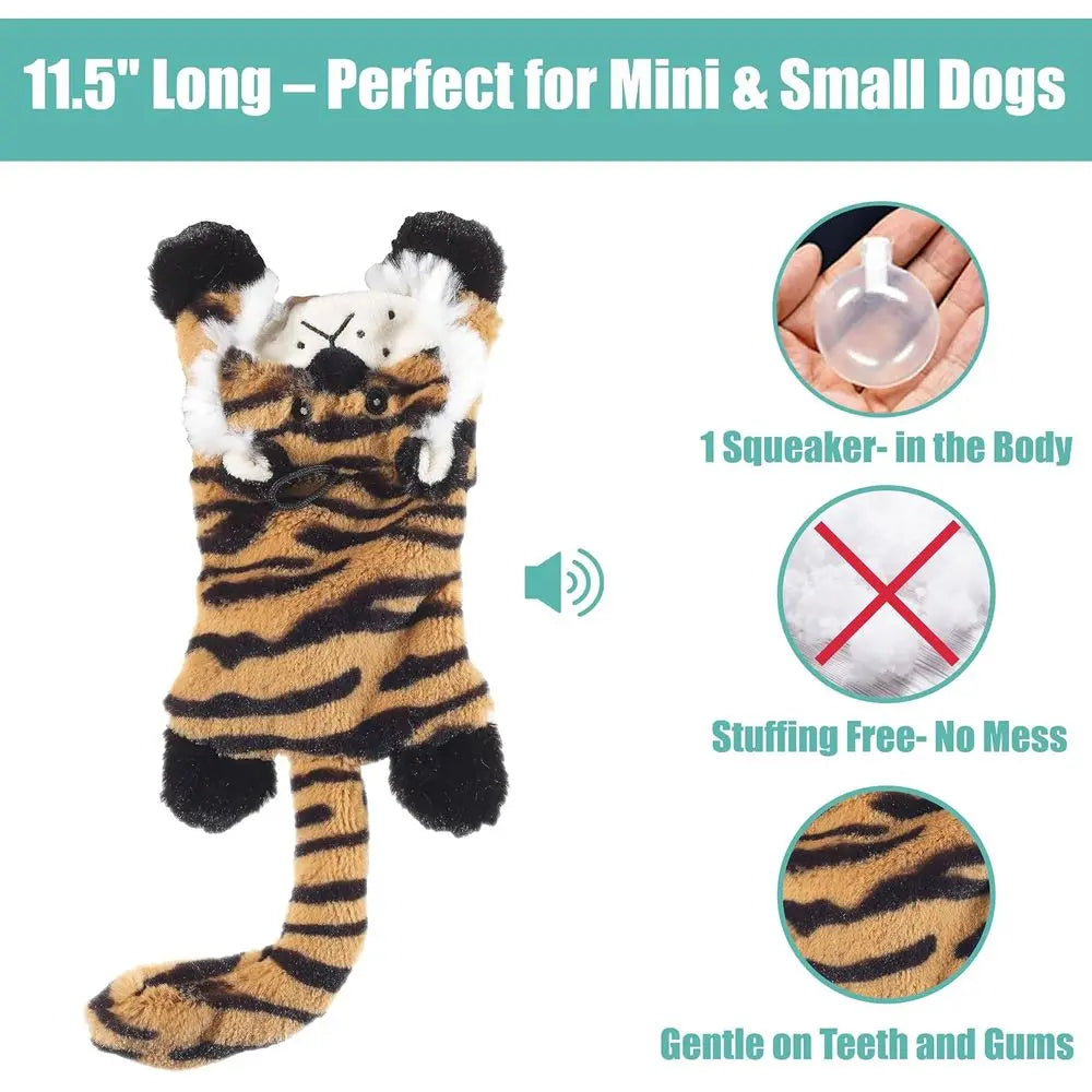 Skinneez Lat Cat 11.5 Inch Interactive Plush Squeaky Dog Toy