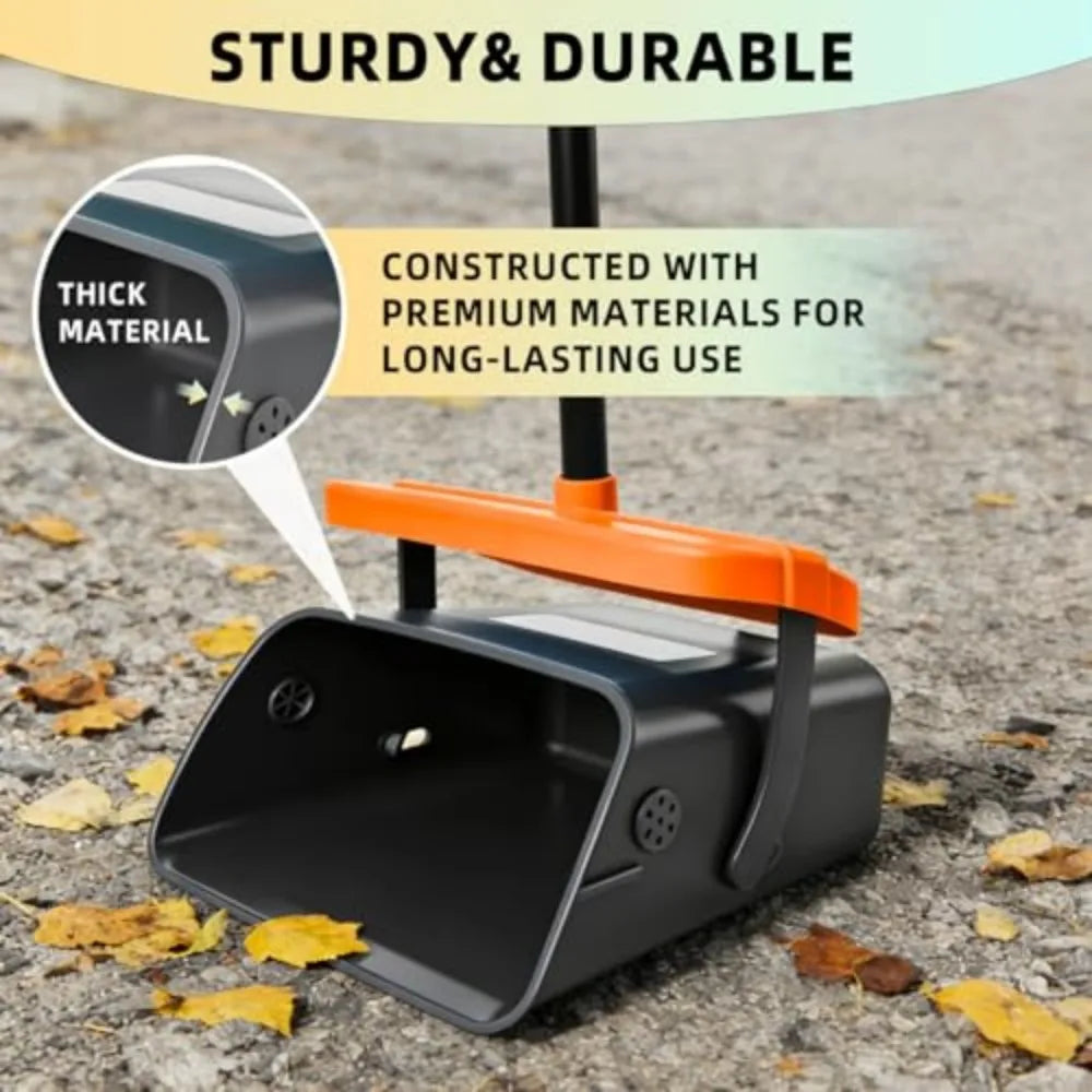 Long Handle Dog Pooper Scooper With Swivel Bin Rake