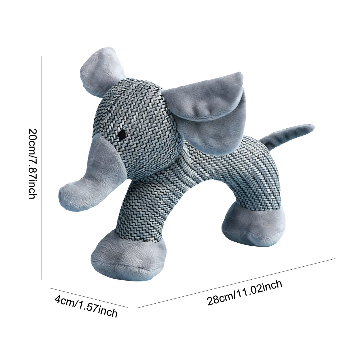 Interactive Squeak Puppy Plush Linen Dog Toy