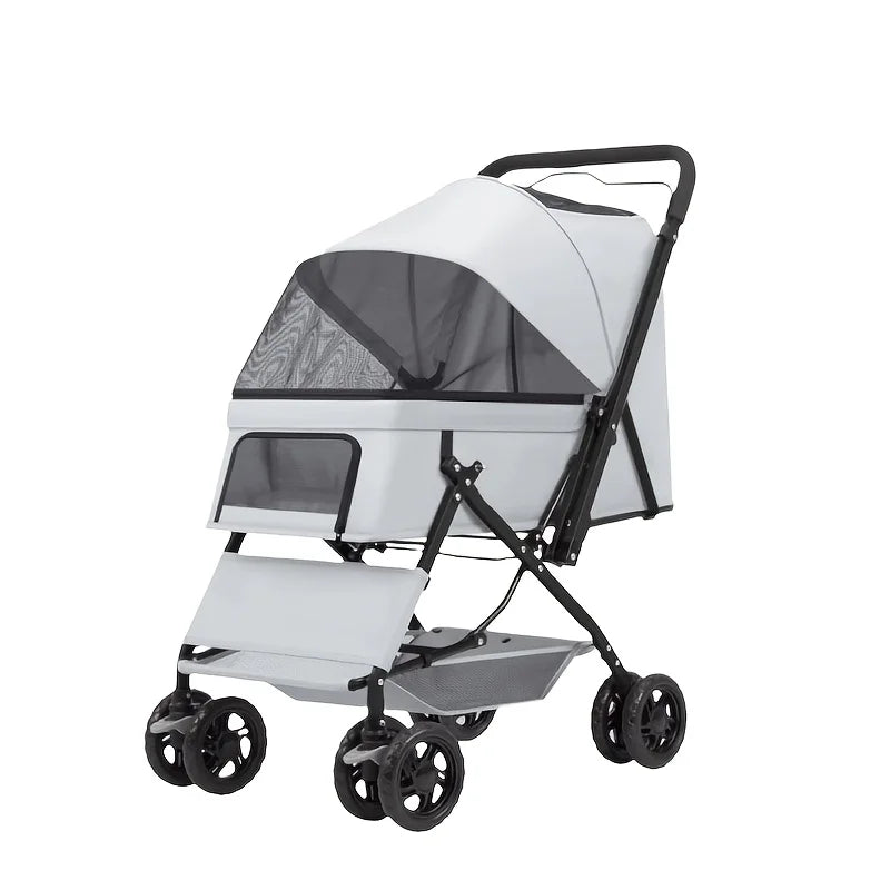 Premium Pet Stroller With Large Space For Small Dogs Cats