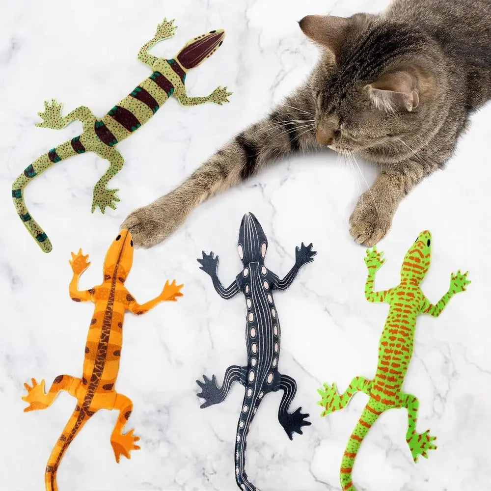 Lizard Catnip Toys Chew Bite Resistant Toys Indoor Cats Boredom Relief Teeth Cleaning Interactive Funny Cute Kitten Cat Lover Gift