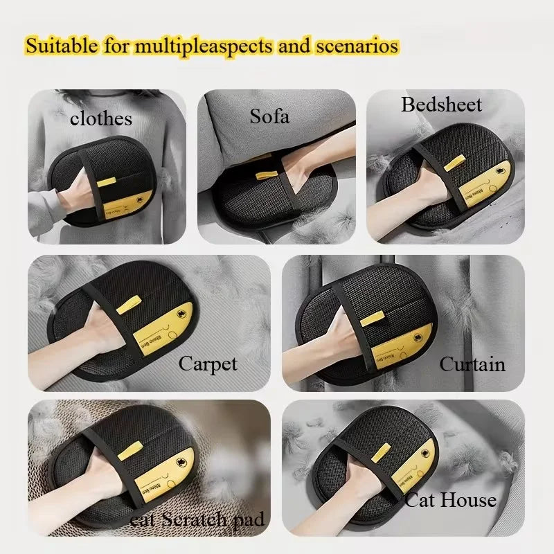 Double Sided Pet Grooming Gloves For Cat Hair Removal