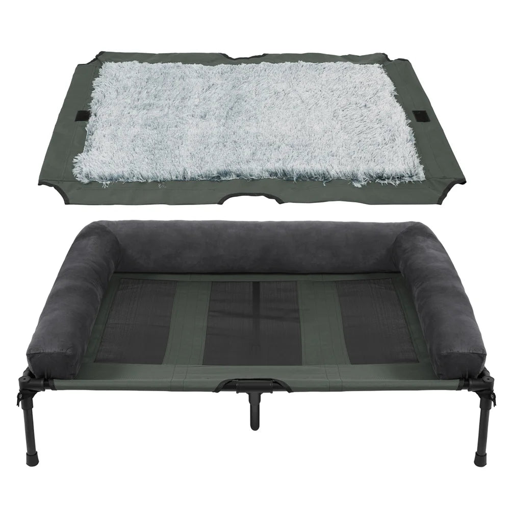 Borwart Raised Dog Bed Indoor Outdoor Breathable Mesh Cooling Cot