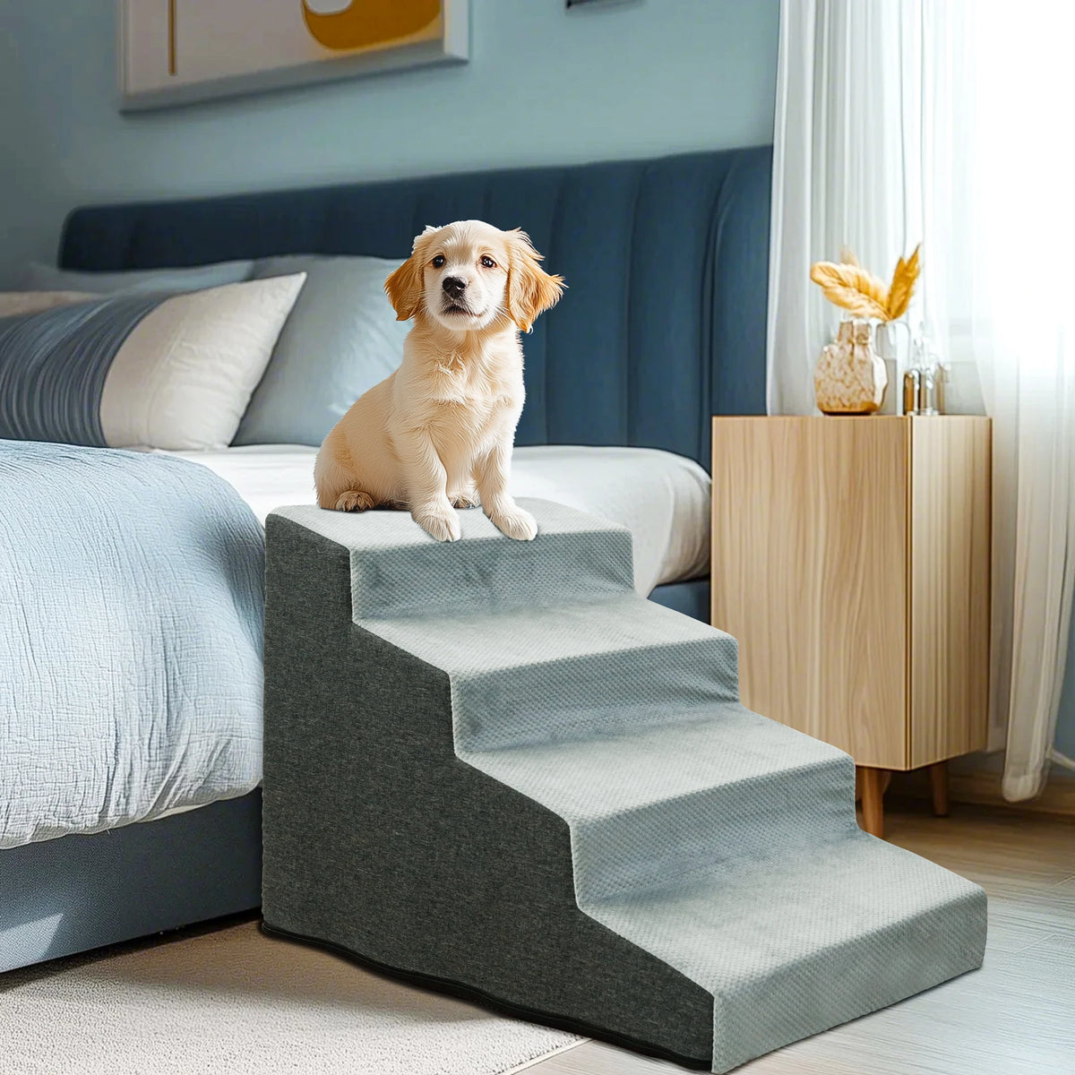 Dog Steps 3 To 5 Stairs Ramp With Non Slip