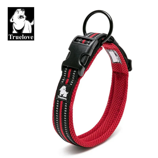 TrueLove Adjustable Nylon Padded Reflective Pet Collar