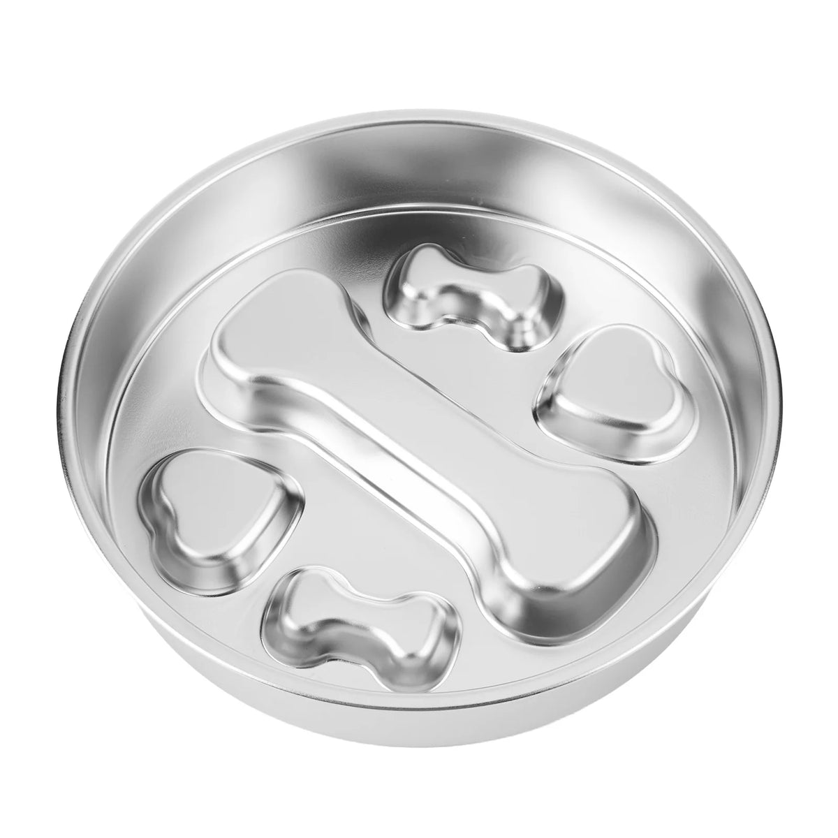 304 Stainless Steel Slow Feeder Dog Bowls with Non-Slip Mat Dog Wat Dog Water Bowl Pet Food Bowls for Small & Medium Dogs