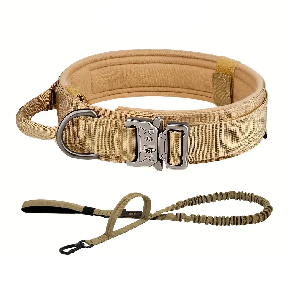 Adjustable Tactical Dog Collar and Leash Set