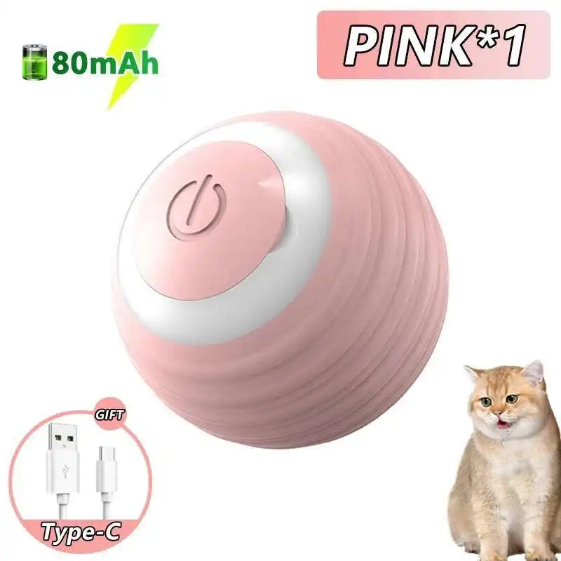 Automatic Bouncing Electronic Dog Toy Ball With Interactive Lights