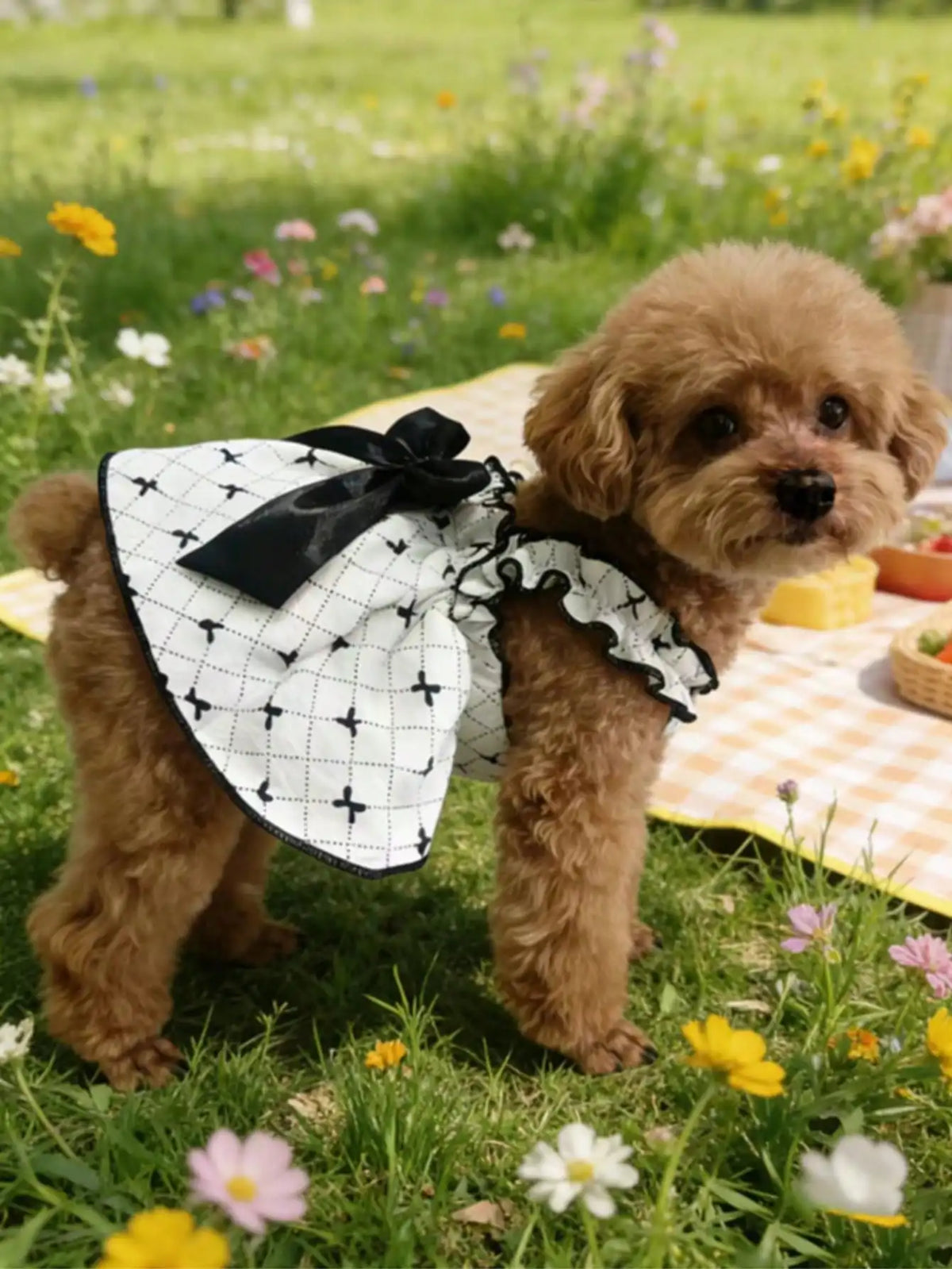 Ditsy Floral Sleeveless Pet Dress For Small Dogs And Cats
