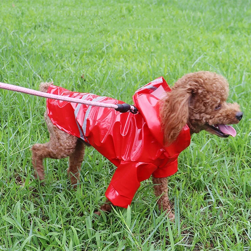 Waterproof Reflective Dog Raincoat With Hoodie For Dogs And Cats