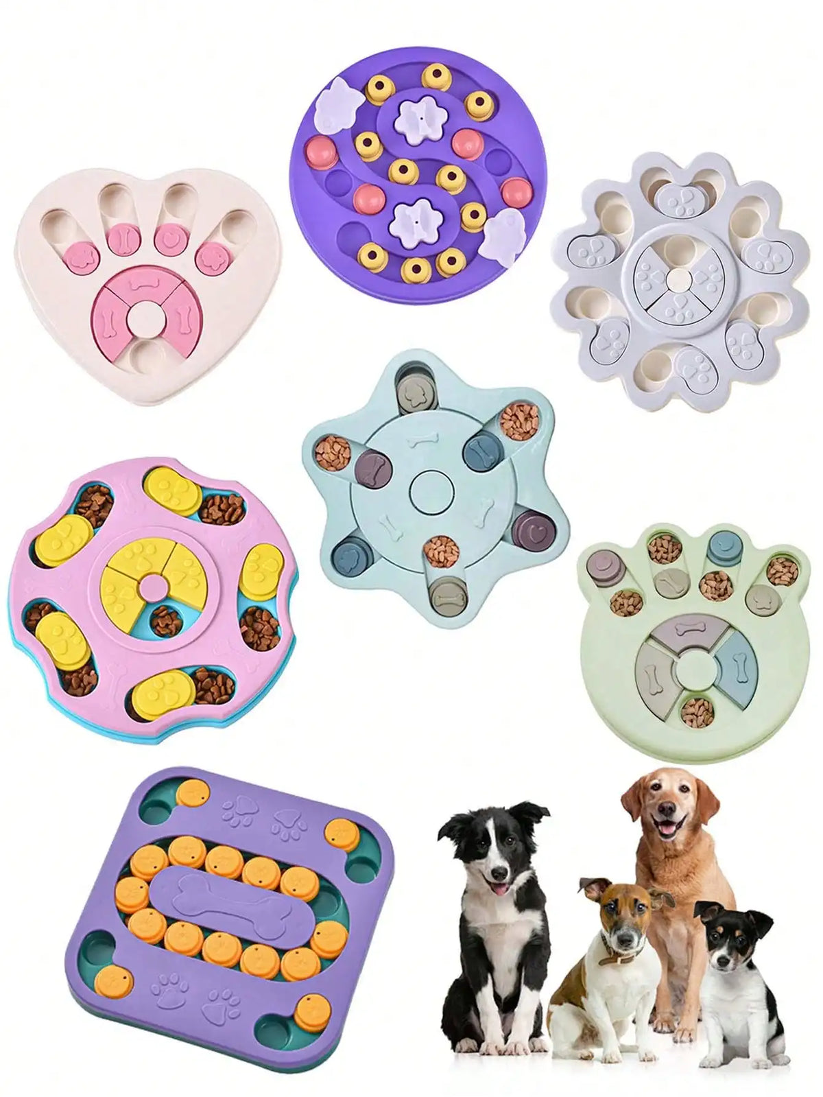Dog Puzzle Toy Slow Feeder Dispenser For Cat And Dog