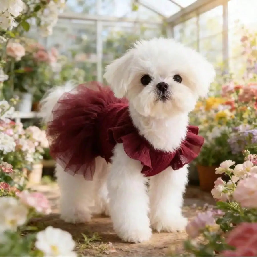 Ruffled Sleeve Princess Dress For Small Pet Dogs And Cats
