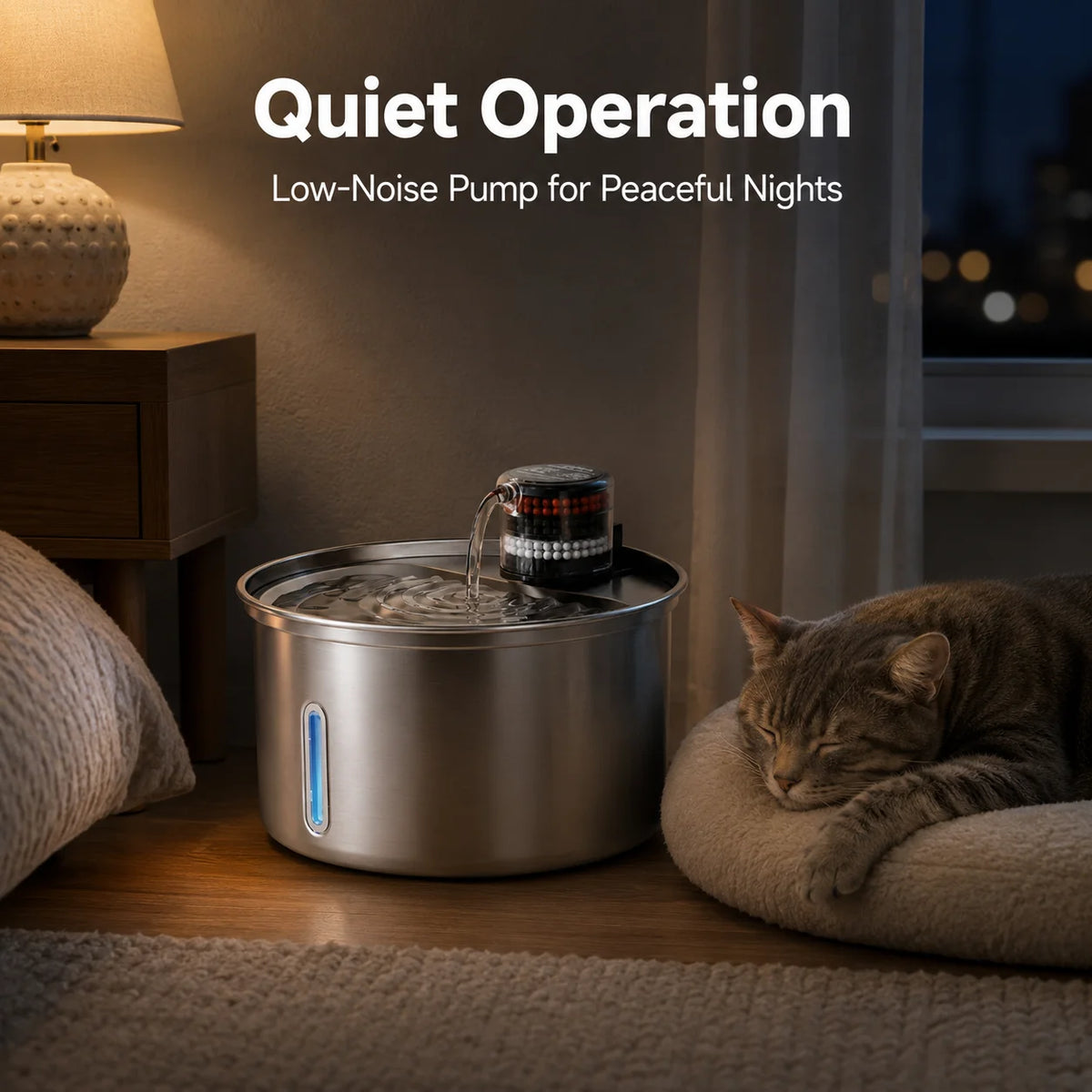 Automatic Stainless Steel Pet Water Fountain for Cats and Dogs