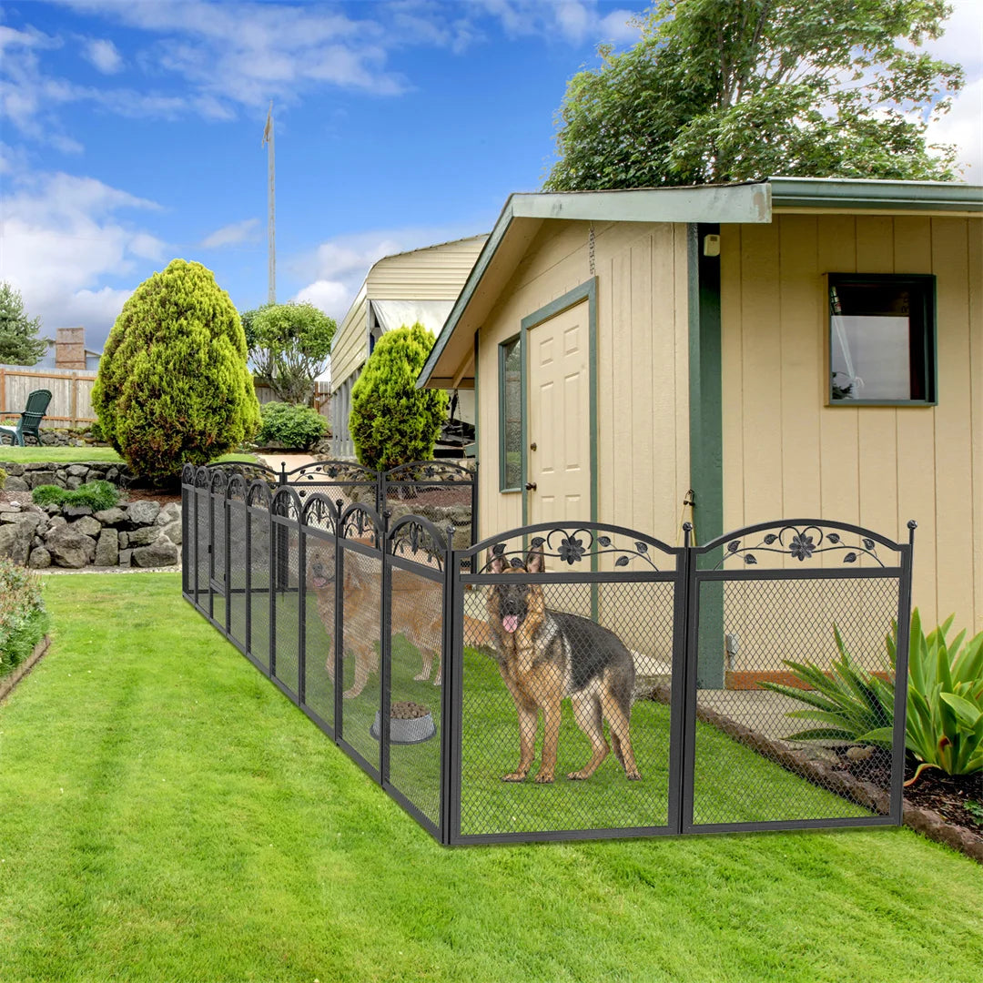 BINGOPAW 8-Panel Heavy Duty Dog Playpen With Waterproof Pad Whelping
