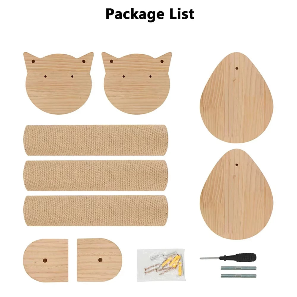 Wall Mounted Cat Tree With Hammock