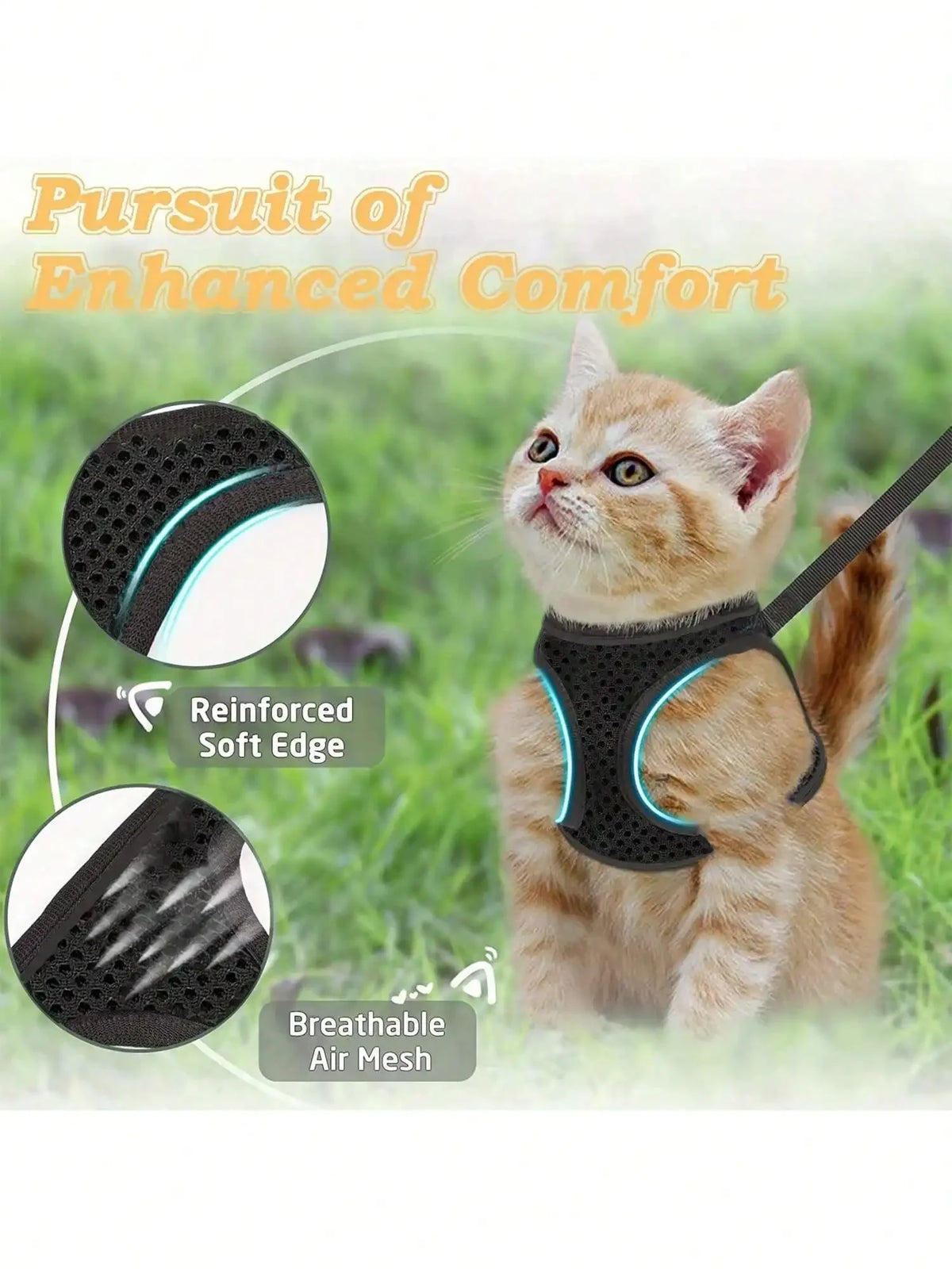 Breathable Chest And Back Strap For Dogs And Cats