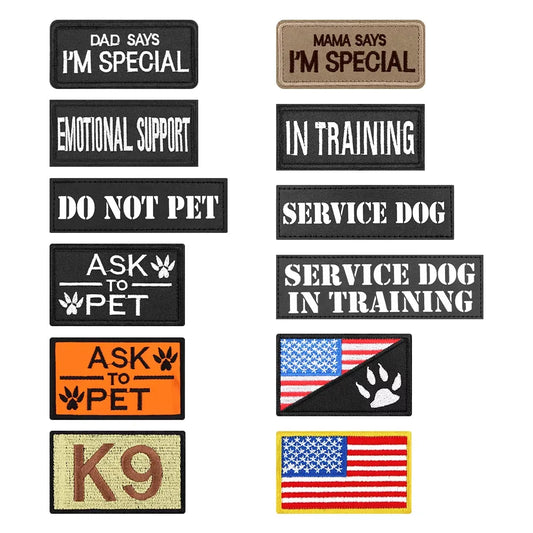 Tactical Patch Bundle for Dog Vest Harness Collar