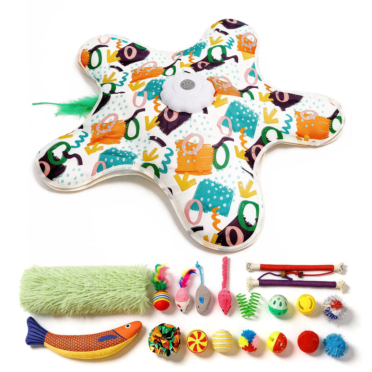 Automatic Interactive Cat Toy Hide Seek Moving Feather Sensor