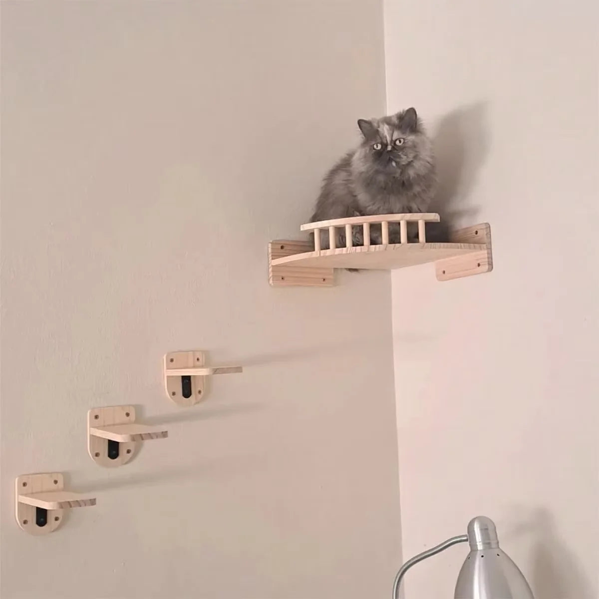 CWV 3Pcs Corner Hammock Cat Tree With Steps