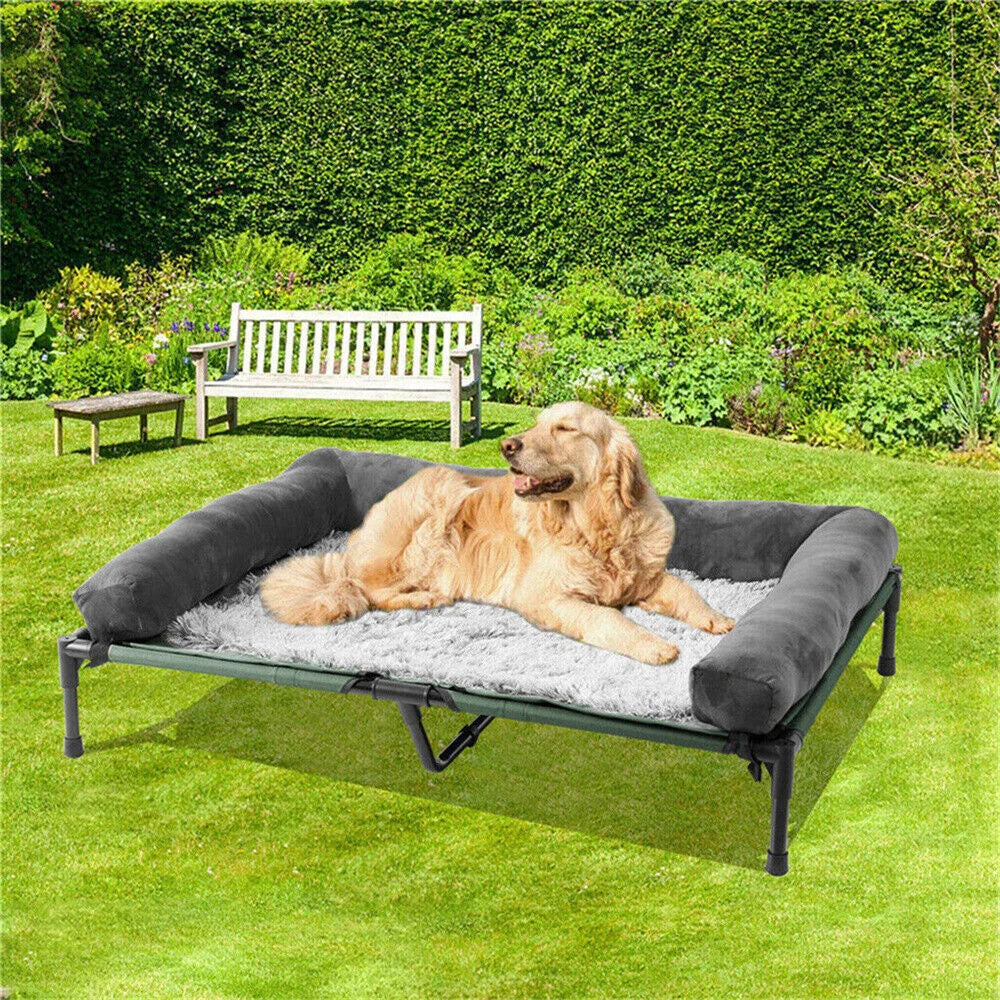 Borwart Raised Dog Bed Indoor Outdoor Breathable Mesh Cooling Cot