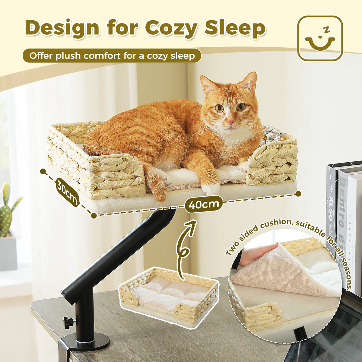 PAWZ Road Cat Desk Bed 360-Degree Rotatable Stand