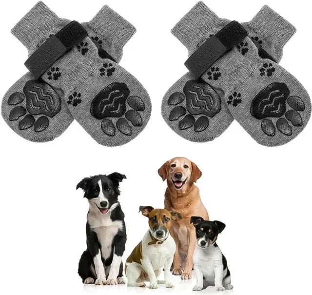Adjustable Anti Slip Dog Socks For Indoor Paw Protection