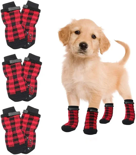 Adjustable Anti Slip Dog Socks For Indoor Paw Protection