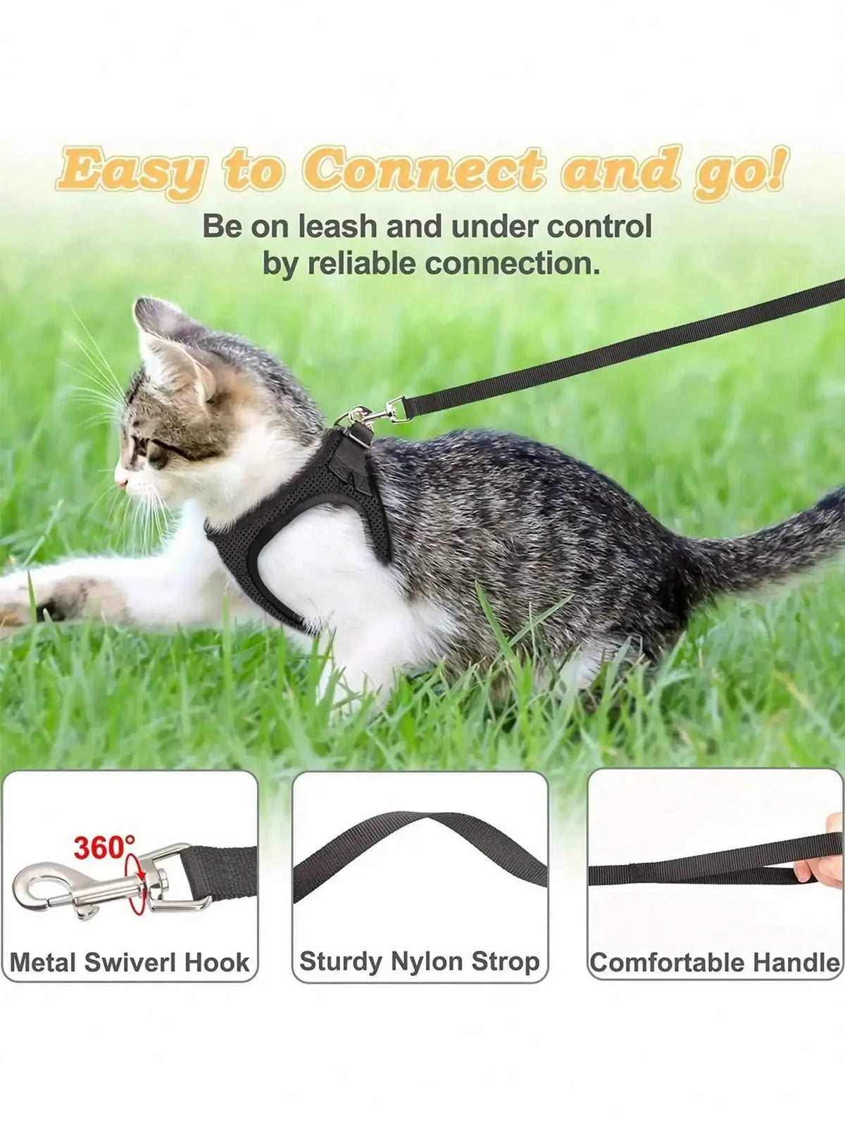 Breathable Chest And Back Strap For Dogs And Cats