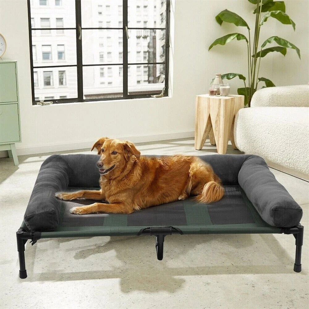 Borwart Raised Dog Bed Indoor Outdoor Breathable Mesh Cooling Cot