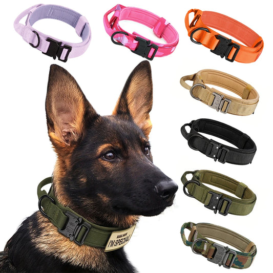 Adjustable Tactical Dog Collar and Leash Set