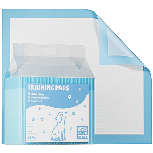 Disposable Pet Underpads 150 Count Quick Dry Leakproof Pads