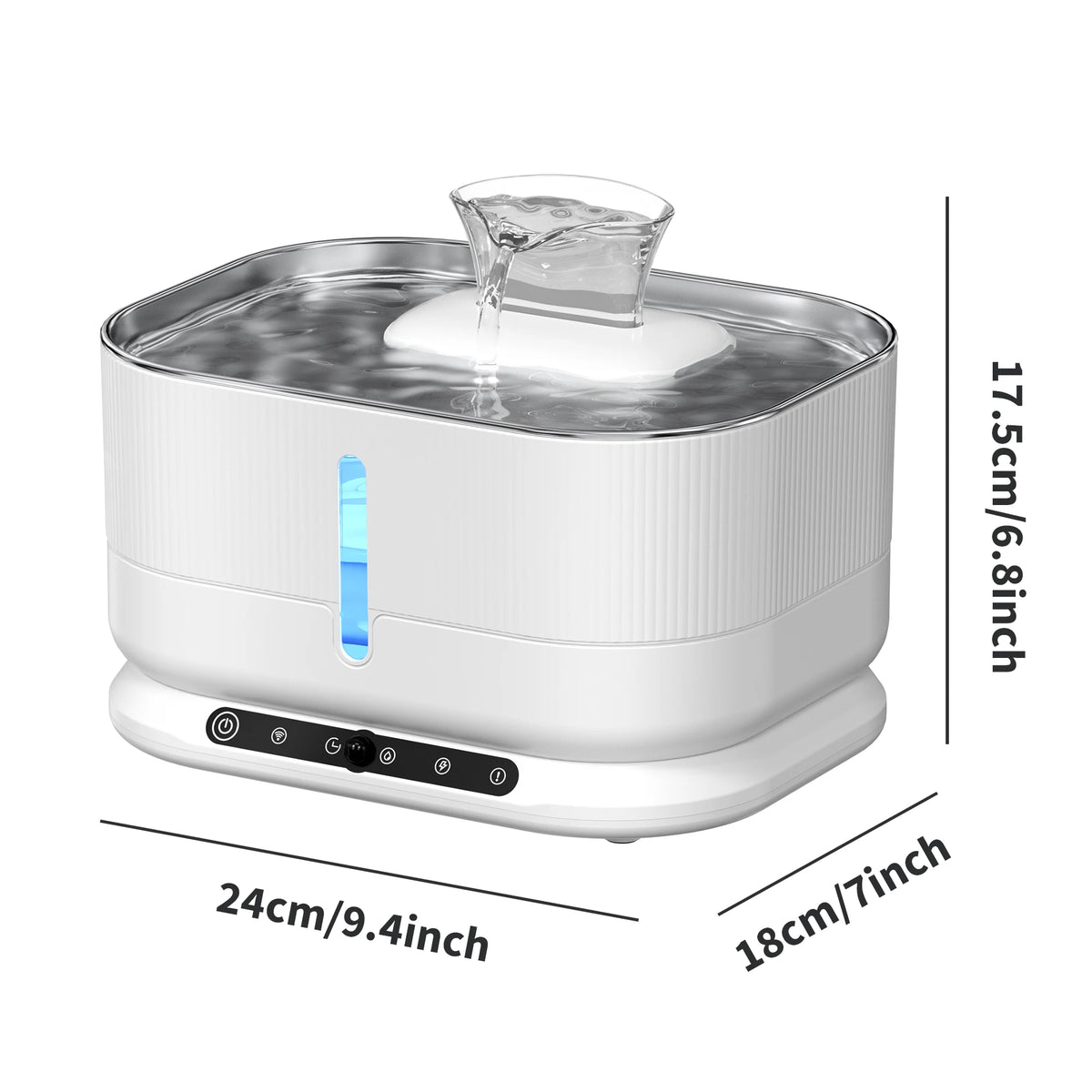 Cordless Rechargeable Automatic Cat Water Fountain For Pets