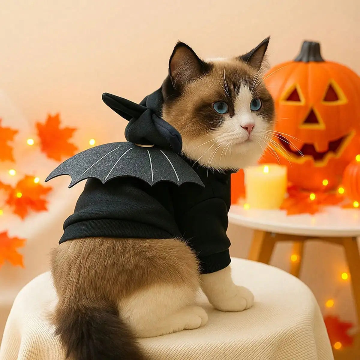 Dog Halloween Costume Funny 3D Bat Wings Dog Hoodie Holiday Apparel For Festival Party Events