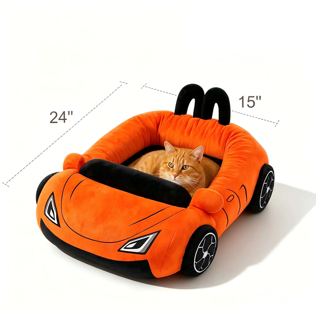 CWV Soft Cozy Coral Fleece Supercar Pet Bed With Pillow
