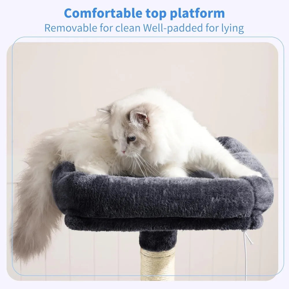 NBVCX Cat Tree Condo Indoor Tower Perch Hammock Scratching Posts