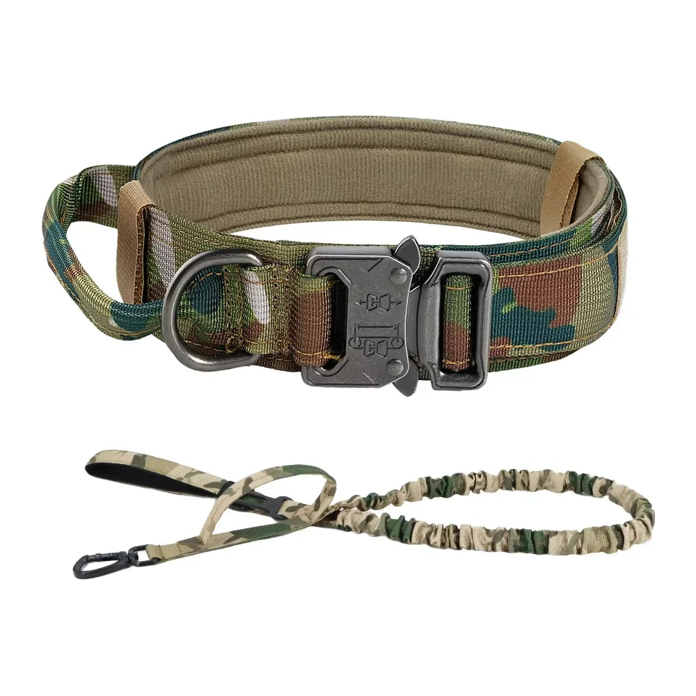 Adjustable Tactical Dog Collar and Leash Set