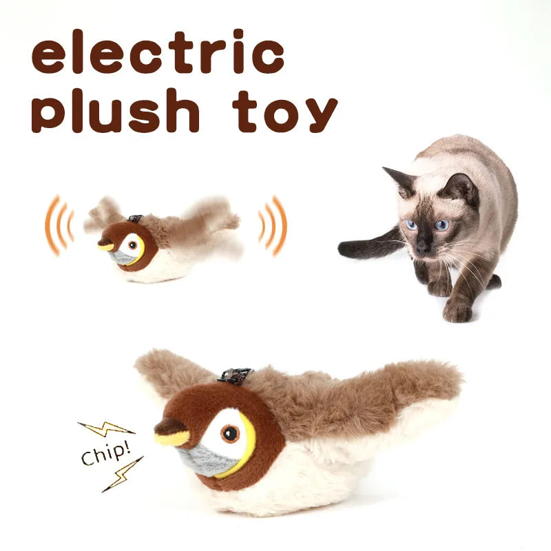 Interactive Simulated Bird Plush Toy For Cats And Dogs
